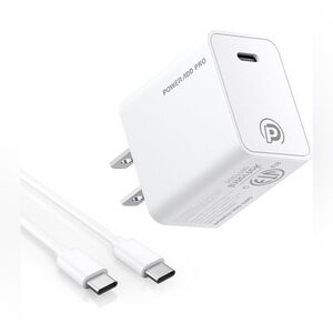 USB C Charger Block, iPhone 15 Charger Block 30W PD Power Adapter with Power Cor